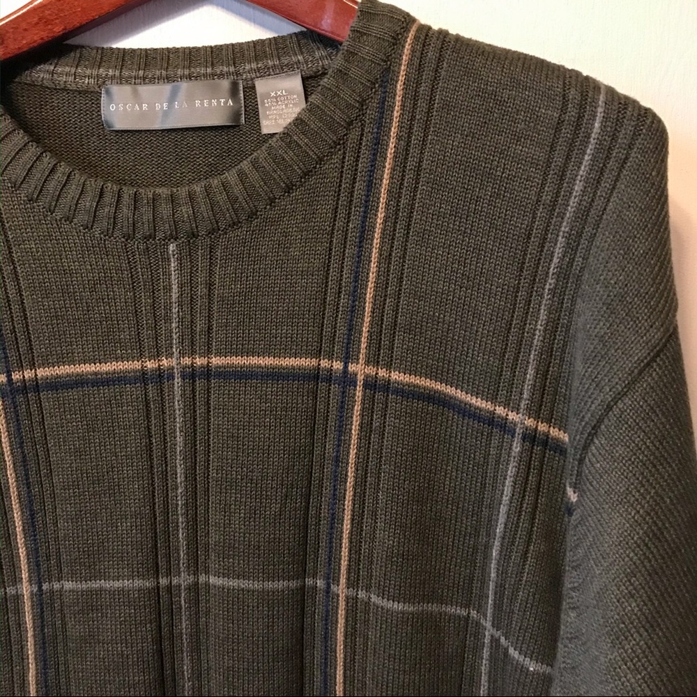 Oscar De La Renta Olive Green Sweater.